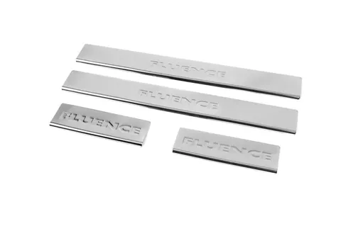 Накладки на пороги Carmos V2 (4 шт., нерж.) для Renault Fluence 2009-2016 рр — Renault Fluence 2009-2016 гг. DianaParts