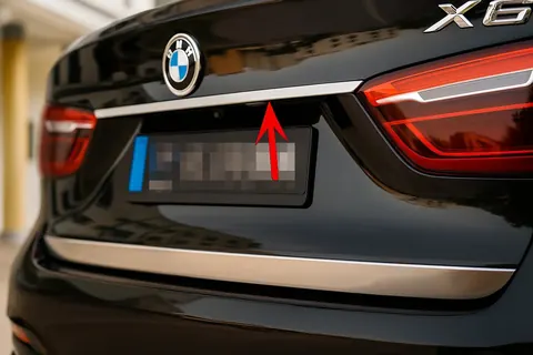 Хром планка над номером для BMW X6 F16 2014-2019 рр — BMW X6 F16 2014-2019 гг. DianaParts