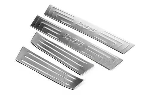 Накладки на пороги Omsa (4 шт, нерж) для Hyundai IX-35 2010-2015 рр — Hyundai IX-35 2010-2015 гг. DianaParts