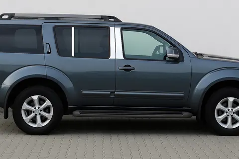 Молдинг дверних стійок (6 шт, нерж.) для Nissan Pathfinder R51 2005-2014 рр — Nissan Pathfinder R51 2005-2014 гг. DianaParts
