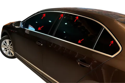 Повна окантовка вікон (12 шт., нерж.) Carmos - Турецька сталь для Volkswagen Jetta 2011-2018 рр — Volkswagen Jetta 2011-2018 гг. DianaParts