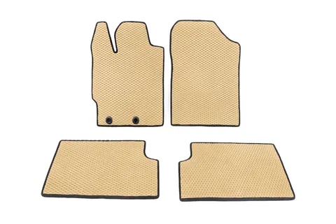 Килимки EVA ДВС (Бежевий) для Toyota Yaris 2010-2020 рр — Toyota Yaris 2010-2020 гг. DianaParts