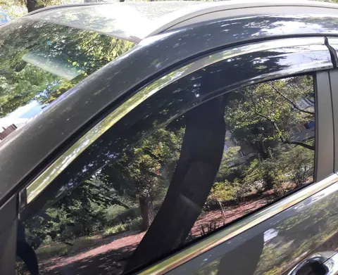 Вітровики з хромованим молдингом (4 шт., Sunplex Chrome) для Hyundai Tucson TL 2016-2021 рр — Hyundai Tucson TL 2016-2021 гг. DianaParts