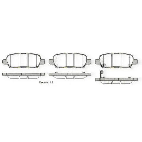 Колодки гальмівні Nissan Rogue, Juke, Qashqai, X-Trail (T31), Infiniti EX, FX, G, Q50 задні (2876.21) ROADHOUSE — Гальмівна система DianaParts