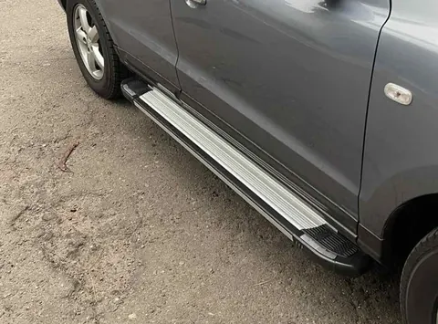 Бокові пороги Rainbow (2 шт., Алюміній) для Hyundai Santa Fe 1 2000-2006 рр — Hyundai Santa Fe 1 2000-2006 гг. DianaParts