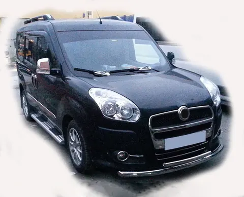 Передній захист ST014 (нерж.) 60/60 мм для Fiat Doblo II 2010-2022 рр — Fiat Doblo II 2010-2022 гг. DianaParts