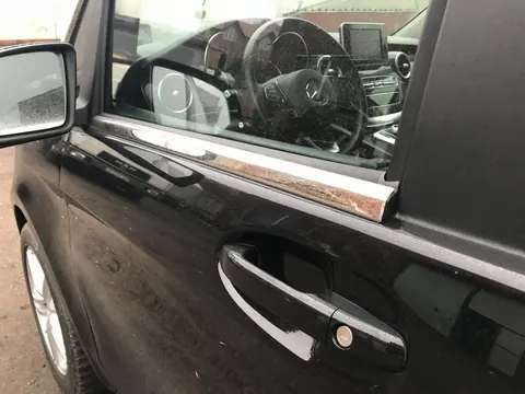 Нижні молдинги стекол (2 шт., нерж) Carmos - Турецька сталь для Mercedes Vito/V-class W447 2014- рр — Mercedes Vito/V-class W447 2014- гг. DianaParts