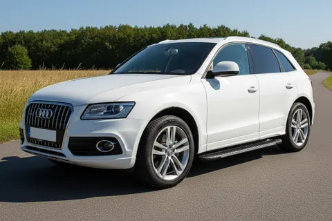Бокові пороги Bosphorus Grey (2 шт., алюміній) для Ауди Q5 2008-2017 рр — Audi Q5 2008-2017 гг. DianaParts