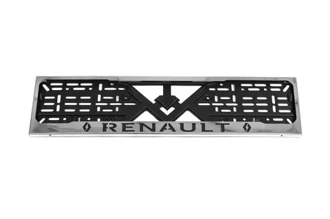 Рамка під номер хром Renault (1 шт, нержавіюча сталь) для Renault — Renault DianaParts