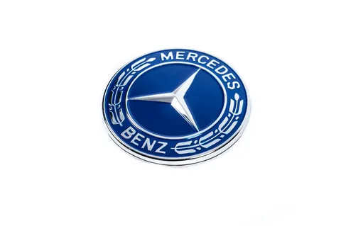 Заглушка замість емблеми на капот Mercedes (синя, 57мм) для Mercedes-Benz — Mercedes-Benz DianaParts