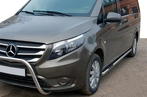 Бічні труби 2 шт., нерж.) d70, Довга база для Mercedes Vito/V-class W447 2014- рр — Mercedes Vito/V-class W447 2014- гг. DianaParts