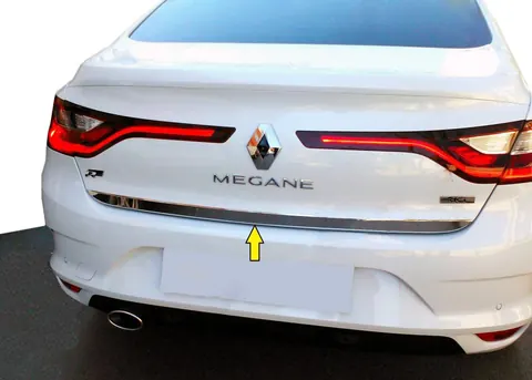 Кромка багажника (Sedan, нерж) OmsaLine - Італійська нержавійка для Renault Megane IV 2016-2025 рр — Renault Megane IV 2016-2025 гг. DianaParts