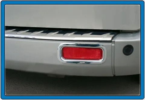 Окантовка задніх рефлекторів (2 шт, нерж.) Carmos - Турецька сталь для Ford Custom 2013-2022 рр — Ford Custom 2013-2022 гг. DianaParts
