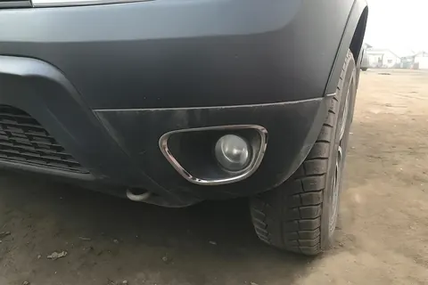 Накладки на противотуманки 2010-2013 (2 шт., нерж) для Dacia Duster рр — Dacia Duster 2008-2018 гг. DianaParts