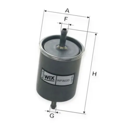 Фільтр паливний (инжектор) ВАЗ, Таврия (под хомут) тонкой очистки WIX FILTERS — Фільтри DianaParts