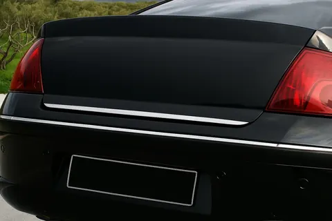 Кромка багажника (нерж) OmsaLine - Італійська нержавійка для Peugeot 407 2004-2011 рр — Peugeot 407 2004-2011 гг. DianaParts