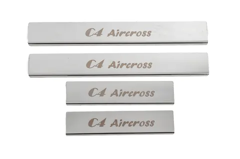 Накладки на пороги Carmos (4 шт, нерж.) для Citroen C-4 Aircross 2012-2017 рр — Citroen C-4 Aircross 2012-2017 гг. DianaParts