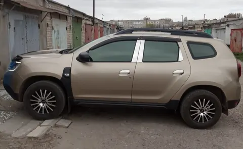 Молдинг дверних стійок (6 шт, нерж.) для Renault Duster 2008-2017 рр — Renault Duster 2008-2017 гг. DianaParts