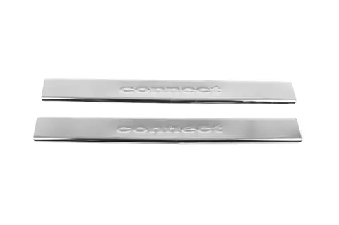 Накладки на пороги Carmos V2 (2 шт, нерж) для Ford Connect 2010-2013 рр — Ford Connect 2010-2013 гг. DianaParts