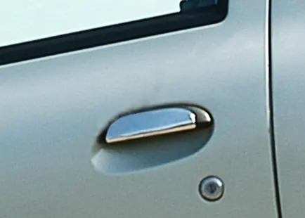Накладки на ручки (4 шт, нерж) Carmos - Турецька сталь для Renault Scenic 1998-2003 рр — Renault Scenic 1998-2003 гг. DianaParts