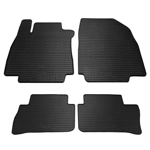 Гумові килимки (4 шт, Stingray Premium) для Nissan Tiida 2004-2011 рр — Nissan Tiida 2004-2011 гг. DianaParts