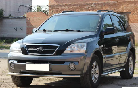Передній захист ST008 (нерж) для Kia Sorento I BL 2002-2009 рр — Kia Sorento I BL 2002-2009 гг. DianaParts