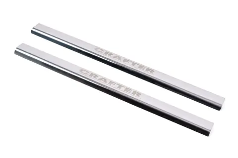 Накладки на пороги Laser (2 шт, сталь) для Volkswagen Crafter 2006-2016 рр — Volkswagen Crafter 2006-2016 гг. DianaParts
