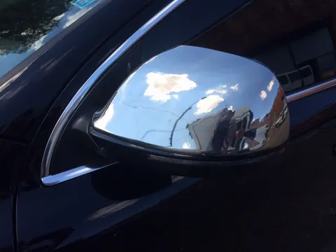 Накладки на дзеркала (2 шт, нерж.) OmsaLine, нержавіюча сталь для Ауди Q7 2005-2015 рр — Audi Q7 2005-2015 гг. DianaParts