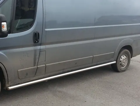 Бічні труби (2 шт., нерж.) Коротка база, Ø70 для Citroen Jumper 2007-2025 рр — Citroen Jumper 2007-2025 гг. DianaParts