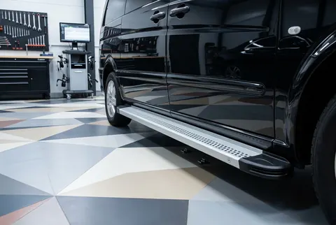 Бокові пороги Maya V2 (2 шт., алюміній) Коротка (short) і Середня (Long) для Mercedes Vito/V-class W447 2014- рр — Mercedes Vito/V-class W447 2014- гг. DianaParts