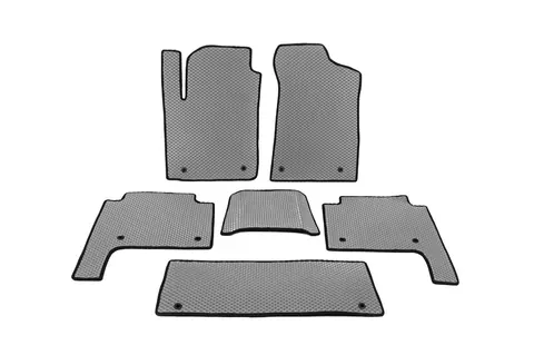 Килимки салону 3 ряди (EVA, Сірий) для Nissan Patrol Y62 2010-2024 рр — Nissan Patrol Y62 2010-2024 гг. DianaParts