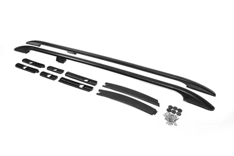 Рейлінги OmsaLine Solid (2 шт, чорні) коротка база для Ford Connect 2014-2021 рр — Ford Connect 2014-2021 гг. DianaParts