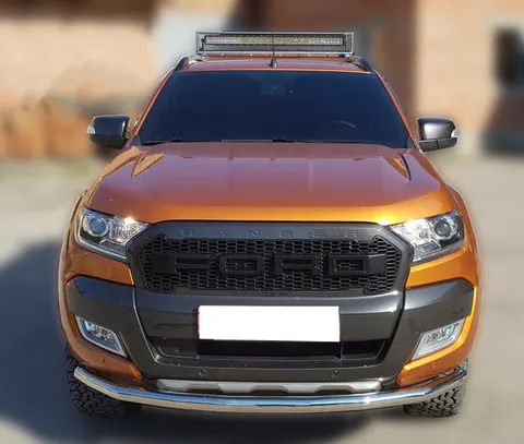 Передній захист ST008 (нерж) для Ford Ranger 2011-2022 рр — Ford Ranger 2011–2022 гг. DianaParts
