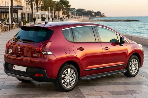 Бокові пороги Allmond Black (2 шт., алюміній) 2014-2016 для Peugeot -2016 рр — Peugeot 3008 2008-2016 гг. DianaParts