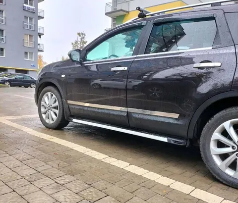 Бокові пороги Maya V1 (2 шт., алюміній) Коротка база для Nissan Qashqai 2010-2014 рр — Nissan Qashqai 2010-2014 гг. DianaParts