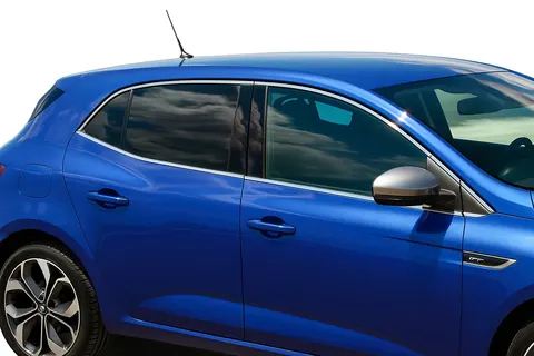 Повна окантовка вікон (HB, 12 шт., нерж.) OmsaLine - Італійська нержавійка для Renault Megane IV 2016-2025 рр — Renault Megane IV 2016-2025 гг. DianaParts
