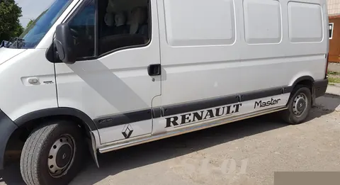 Бічні труби (2 шт., Нерж.) Коротка база для Renault Master 1998-2010 рр — Renault Master 1998-2010 гг. DianaParts