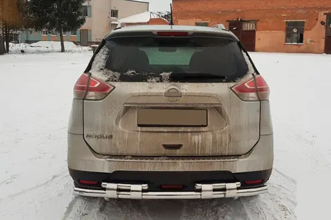 Задній захист NSXT.13.6.B1-08 (2 шт., нерж) для Nissan X-trail T32/Rogue 2014-2021 рр — Nissan X-trail T32/Rogue 2014-2021 гг. DianaParts