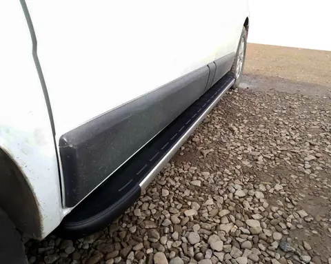 Бокові пороги Duru (2 шт., Алюміній) Коротка база для Nissan Primastar 2002-2014 рр — Nissan Primastar 2002-2014 гг. DianaParts