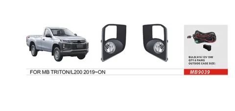 Противотуманки 2019-2026 (2 шт, галоген) для Mitsubishi L200 рр — Mitsubishi L200 2015-2024 гг. DianaParts