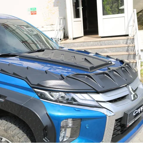 Комплект накладок на капот DRAGON (2019-2026, 3 шт) для Mitsubishi L200 рр — Mitsubishi L200 2015-2024 гг. DianaParts