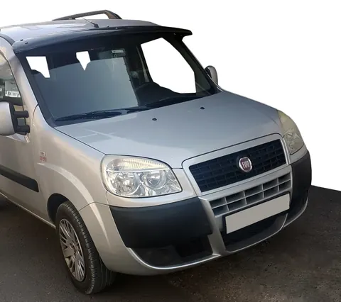 Козирьок на лобове скло (чорний глянець, 5мм) для Fiat Doblo I 2001-2005 рр — Fiat Doblo I 2001-2005 гг. DianaParts