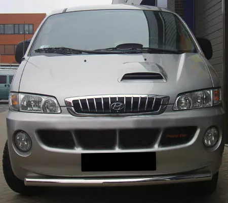 Передній захист ST008 (нерж.) для Hyundai H200, H1, Starex 1998-2007 рр — Hyundai H200, H1, Starex 1998-2007 гг. DianaParts