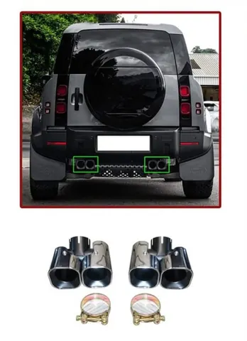 Насадки на глушитель (2 шт) для Land Rover Defender 2019- рр — Land Rover Defender 2019- гг. DianaParts