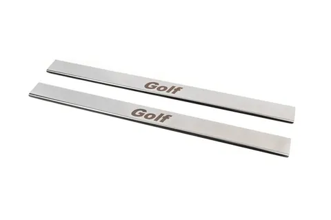 Накладки на пороги Coupe Carmos (2 шт., нерж) для Volkswagen Golf 4 1997-2006 рр — Volkswagen Golf 4 1997-2006 гг. DianaParts