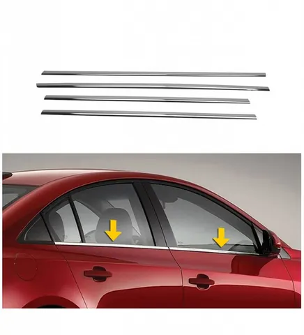 Окантовка вікон (4 шт, нерж) для Skoda Superb 2001-2009 рр — Skoda Superb 2001-2009 гг. DianaParts