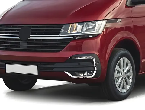 Накладки на противотуманки 2019-2026 (4 шт, нерж) для Volkswagen T6 рр — Volkswagen T6 2015-2024 гг. DianaParts