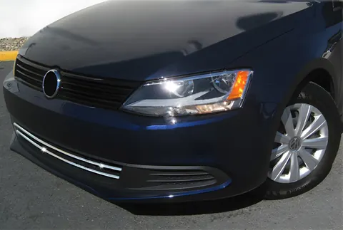 Накладки на решітку бампера 2011-2014 (2 шт., нерж) для Volkswagen Jetta рр — Volkswagen Jetta 2011-2018 гг. DianaParts