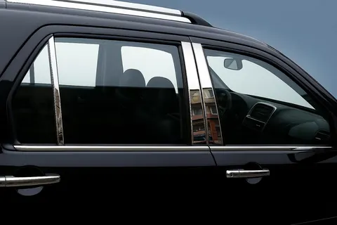 Молдинг дверних стійок (6 шт, нерж.) для Honda CRV 2001-2006 рр — Honda CRV 2001-2006 гг. DianaParts