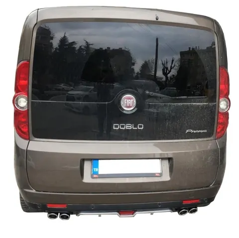 Накладка на задній бампер (під фарбування) для Fiat Doblo II 2010-2022 рр — Fiat Doblo II 2010-2022 гг. DianaParts
